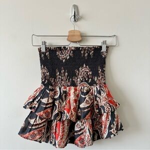 Isabel Marant Etoile-Spring/Summer Ruffle Mini Skirt paisley print (Size:34)